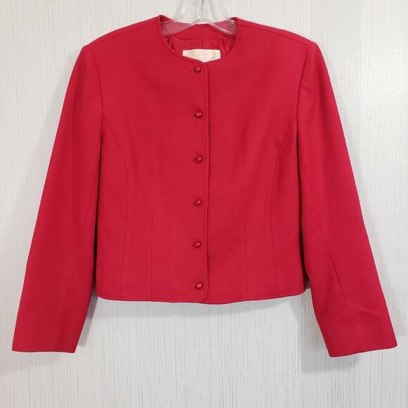 Vintage gold label 70's Pendleton 100% wool button front crop dress jacket sz M - Picture 1 of 9